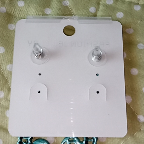 New Blue Rhinestone Seahorse Earrings - Picture 4 of 6